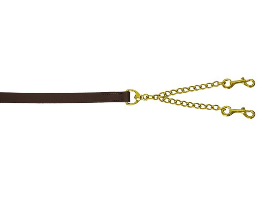 Flair Leather Show Lead - Brass Coupling Chain image 1